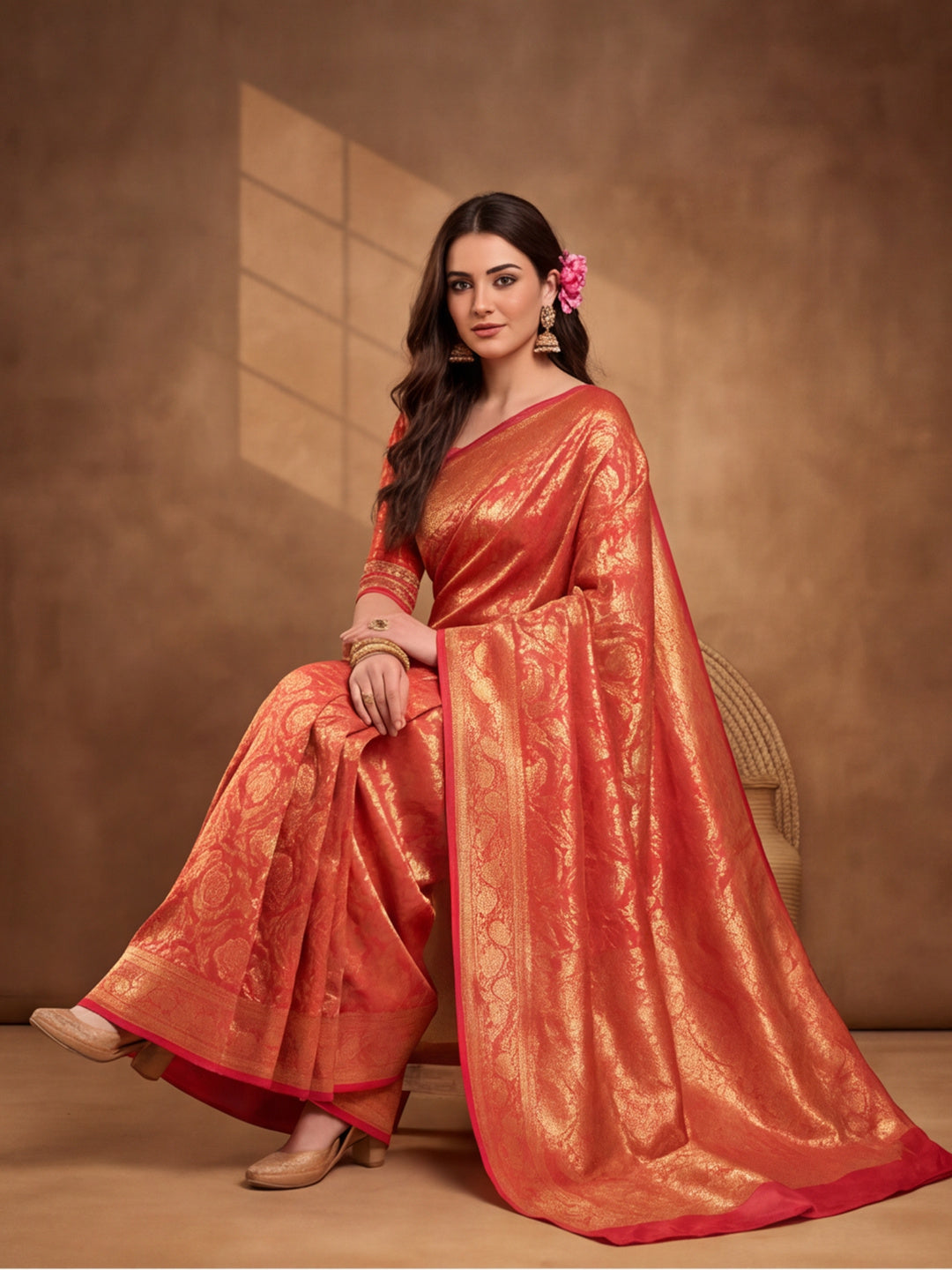 Jaipur Kurti Women'S Pitch Colour Designer Weaving Work Saree