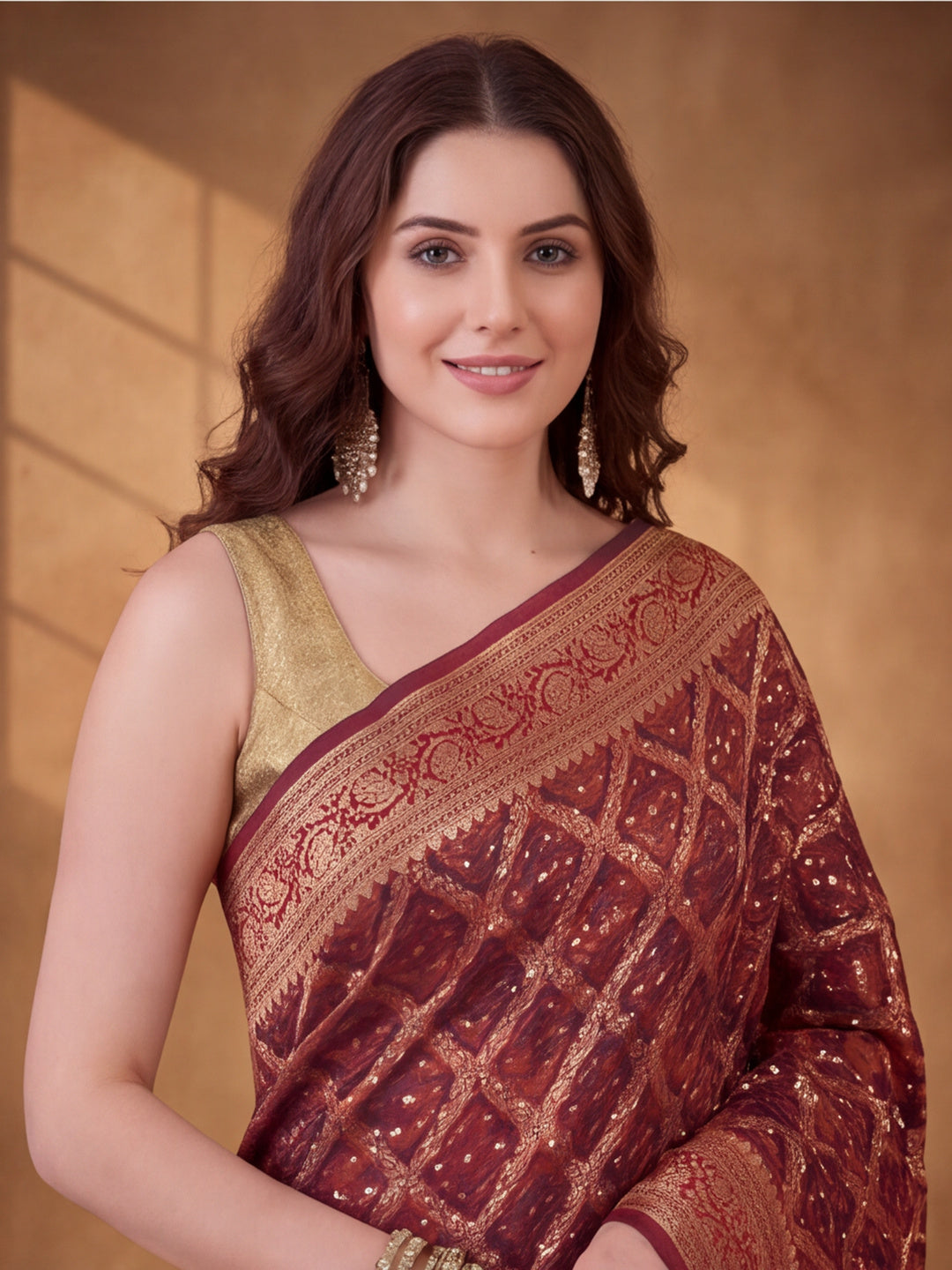 Jaipur Kurti Women'S Multi Colour Designer Weaving Work Saree