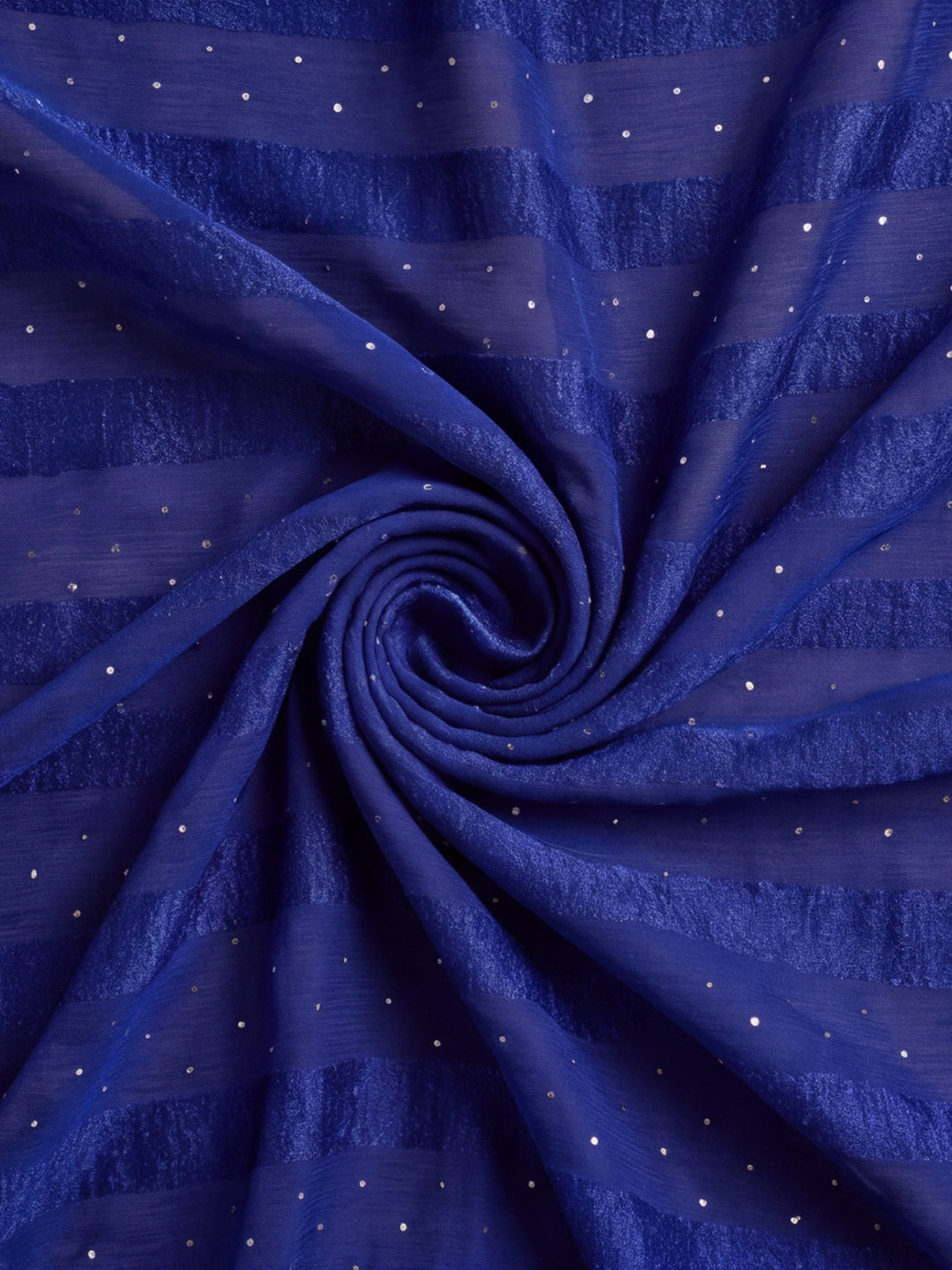 Royal Blue Vichitra Silk Embellished Saree for Women by Jaipur Kurti