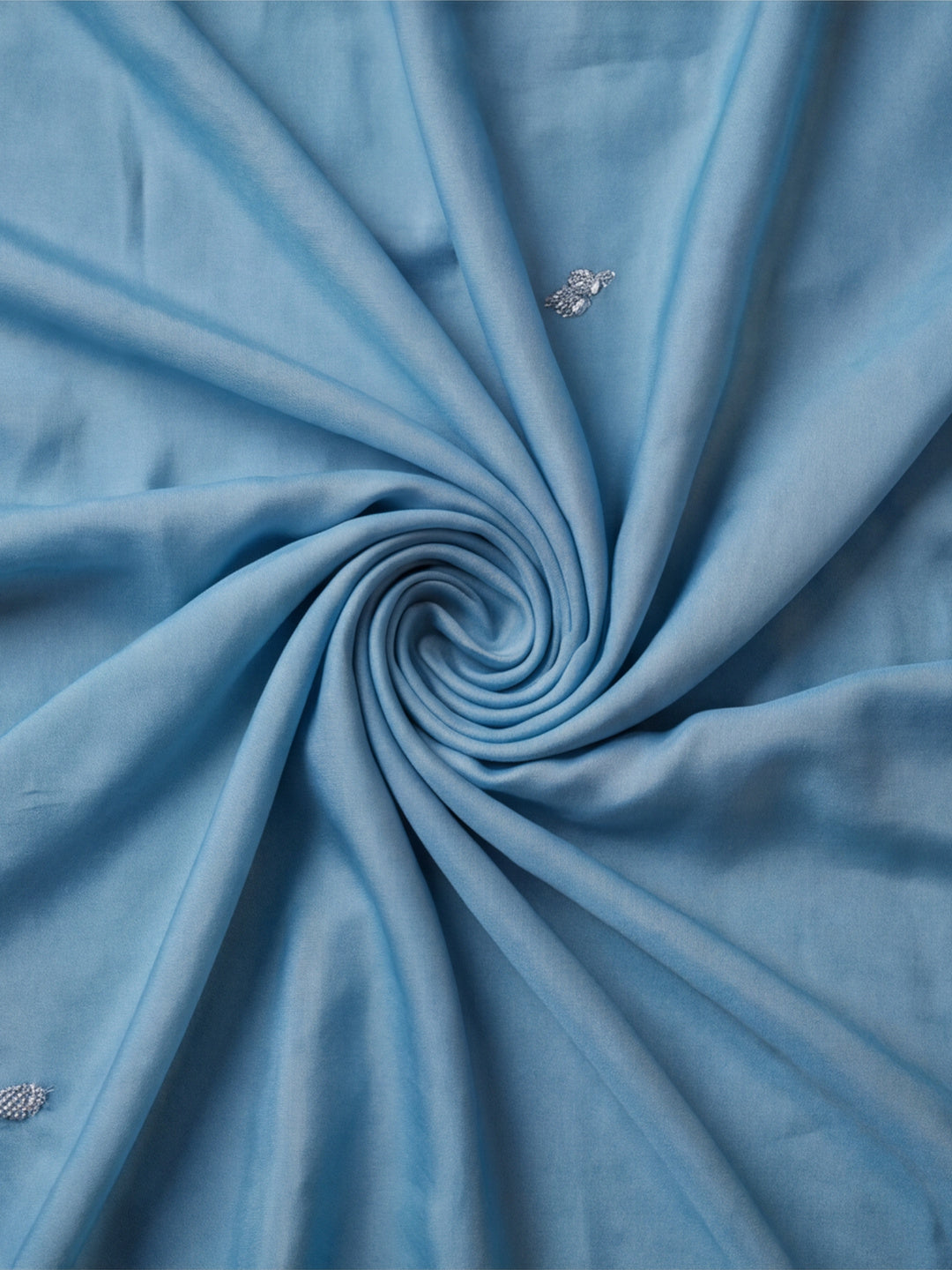 Glamorous Teal Satin Chiffon Saree with Party Wear Embellishment – By Jaipur Kurti