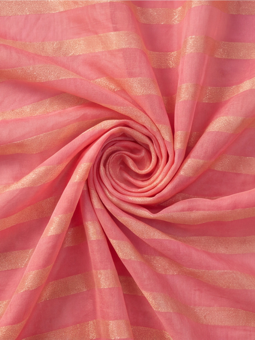 Peach Vichitra Silk Printed Saree for Women by Jaipur Kurti