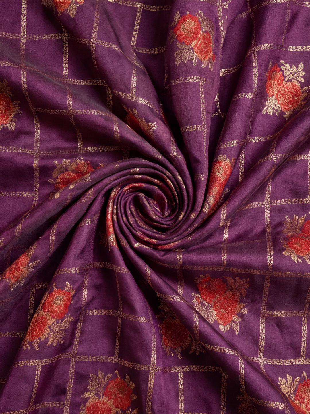 Jaipur Kurti Women'S Designer Weaving Work Purple Saree