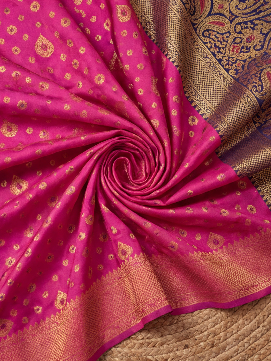 Pink Purity: Weaving Work Banarasi Silk Saree