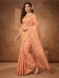 Jaipur Kurti Women'S Designer Weaving Work Beige Saree