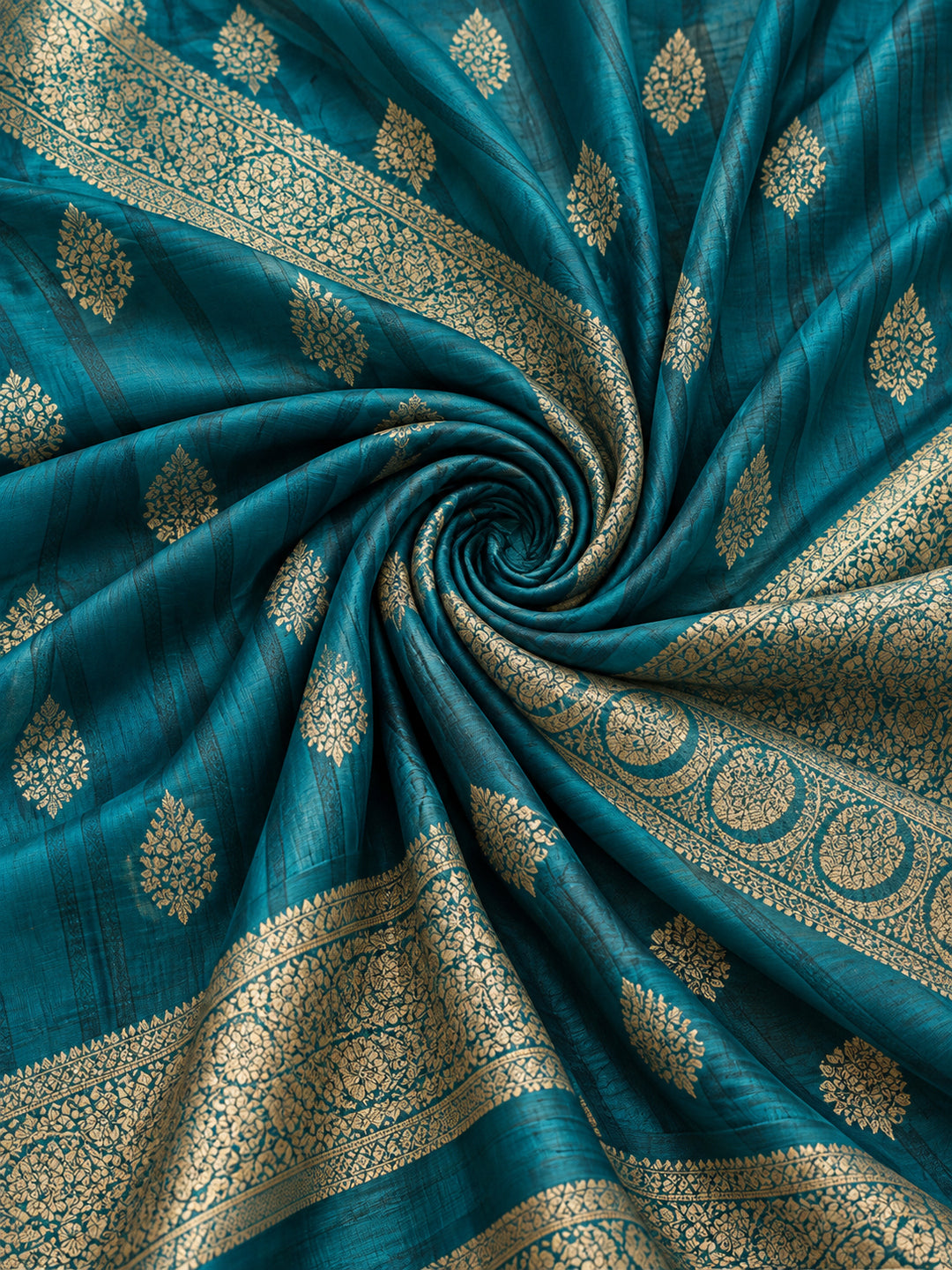 Jaipur Kurti Women'S Designer Weaving Work Morpitch Saree