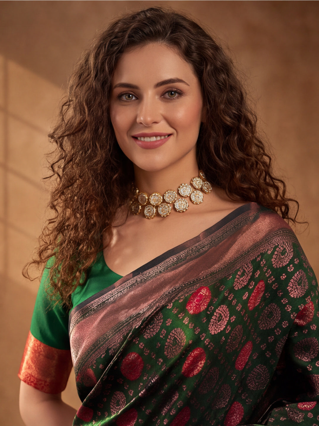 Mehandi Marvel: Weaving Work Banarasi Silk Saree