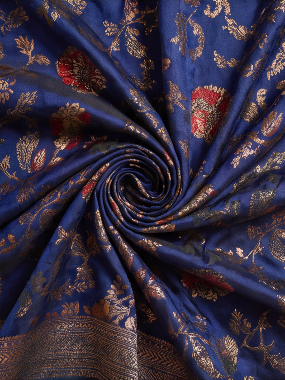 Navy Blue Dream: Weaving Work Banarasi Silk Saree