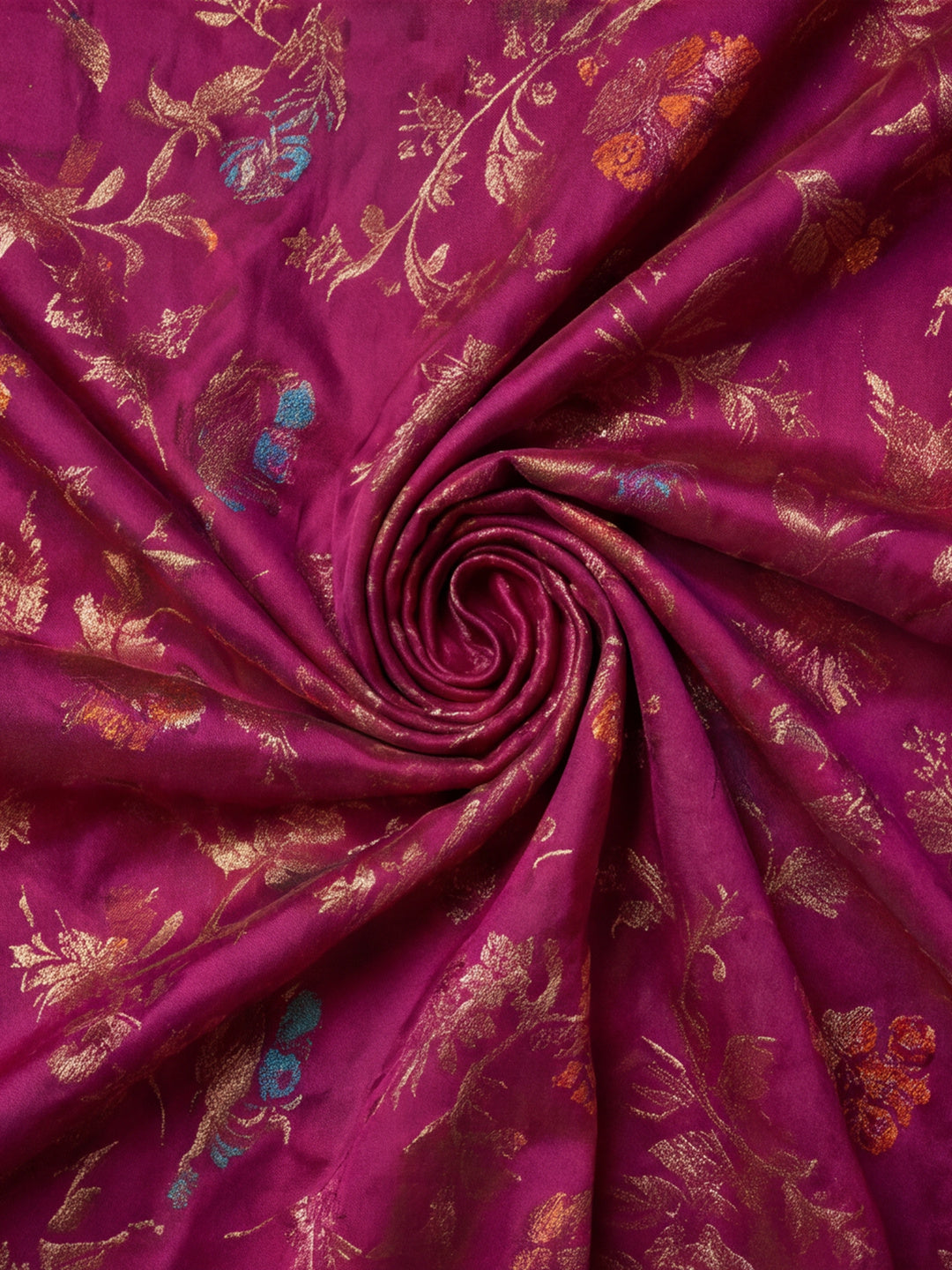 Burgundy Dream: Weaving Work Banarasi Silk Saree