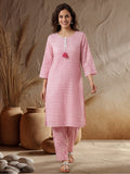Floral Printed Straight Kurta & Trousers Sets