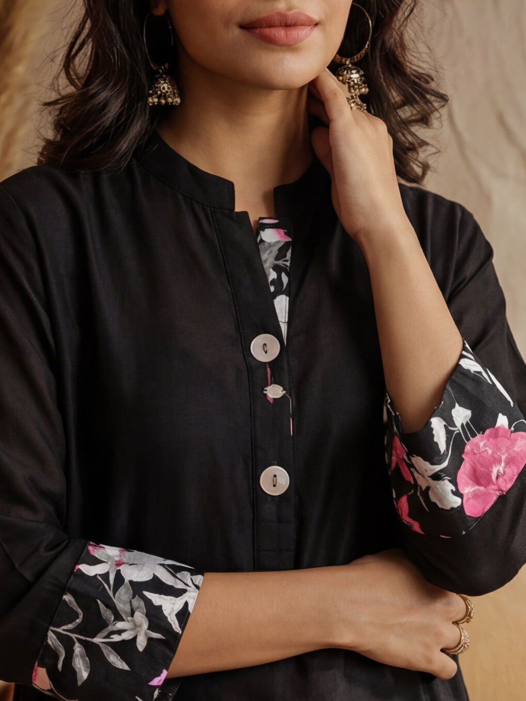Embroidered A-Line Kurta & Trousers Sets
