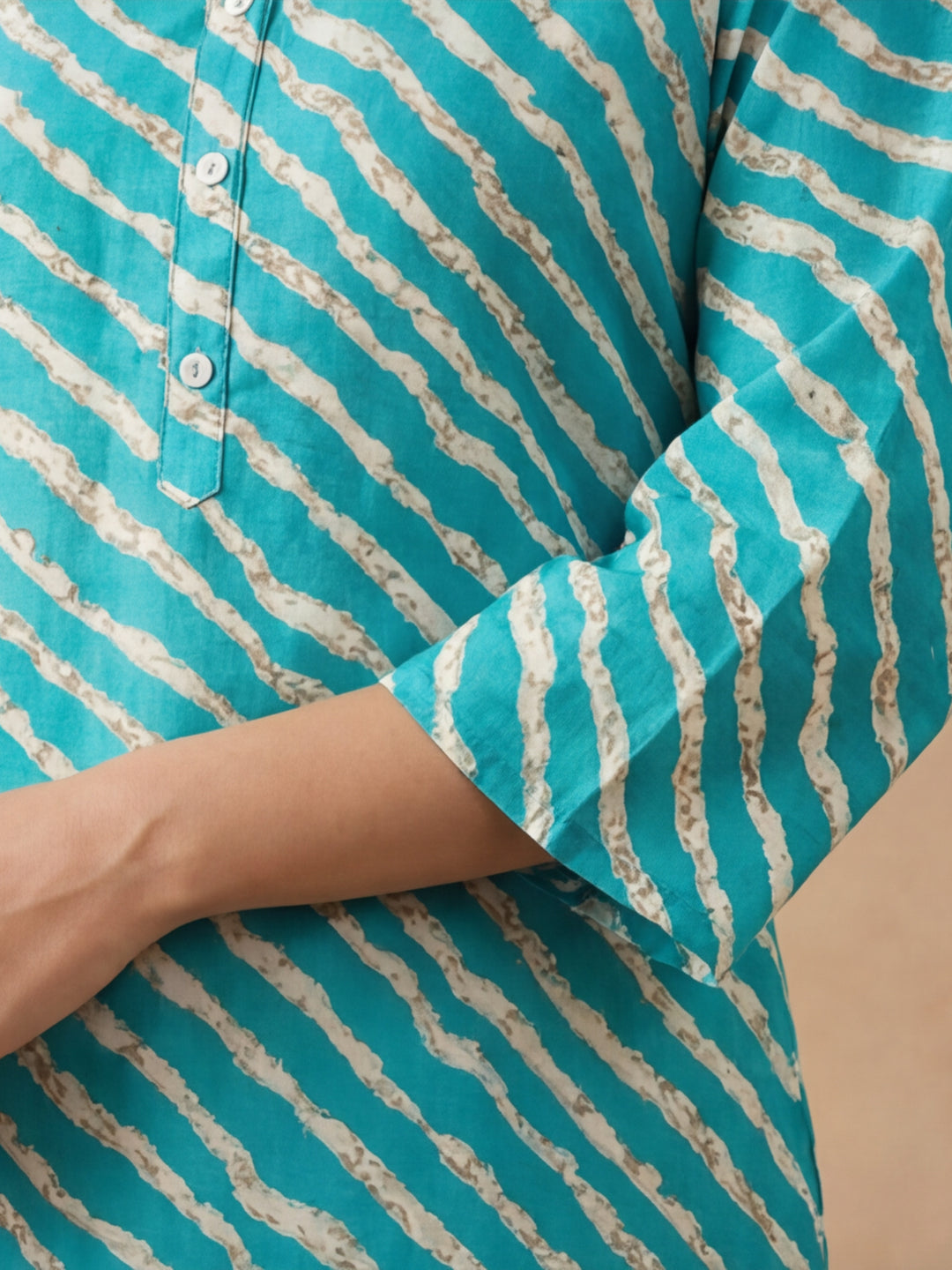 Leheriya Printed Straight Kurta