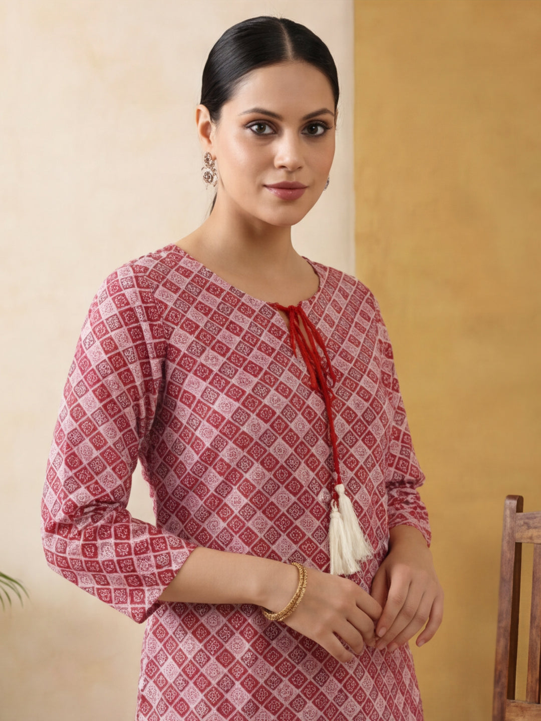 Floral Printed Straight Kurta