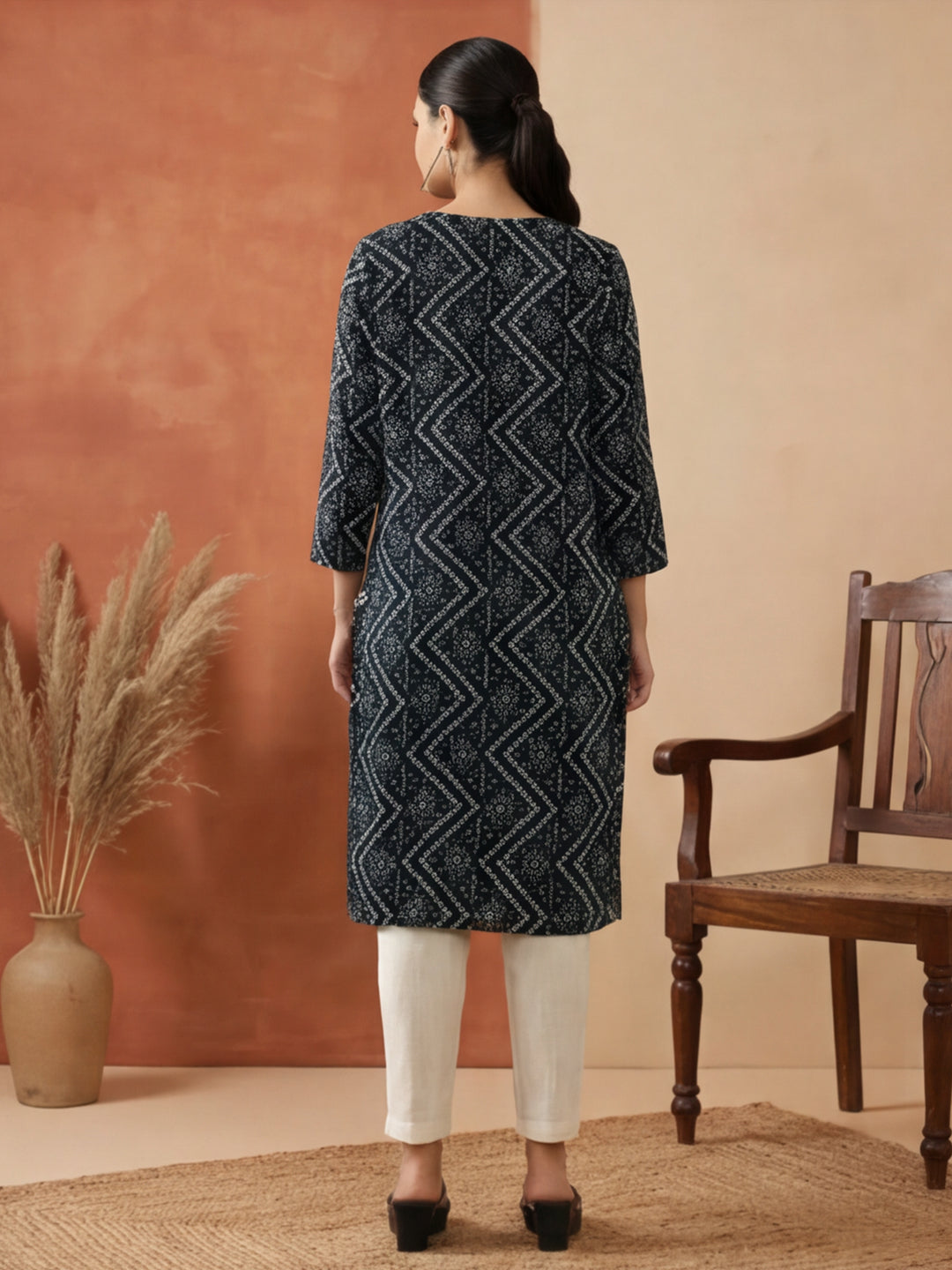 Floral Printed Straight Kurta