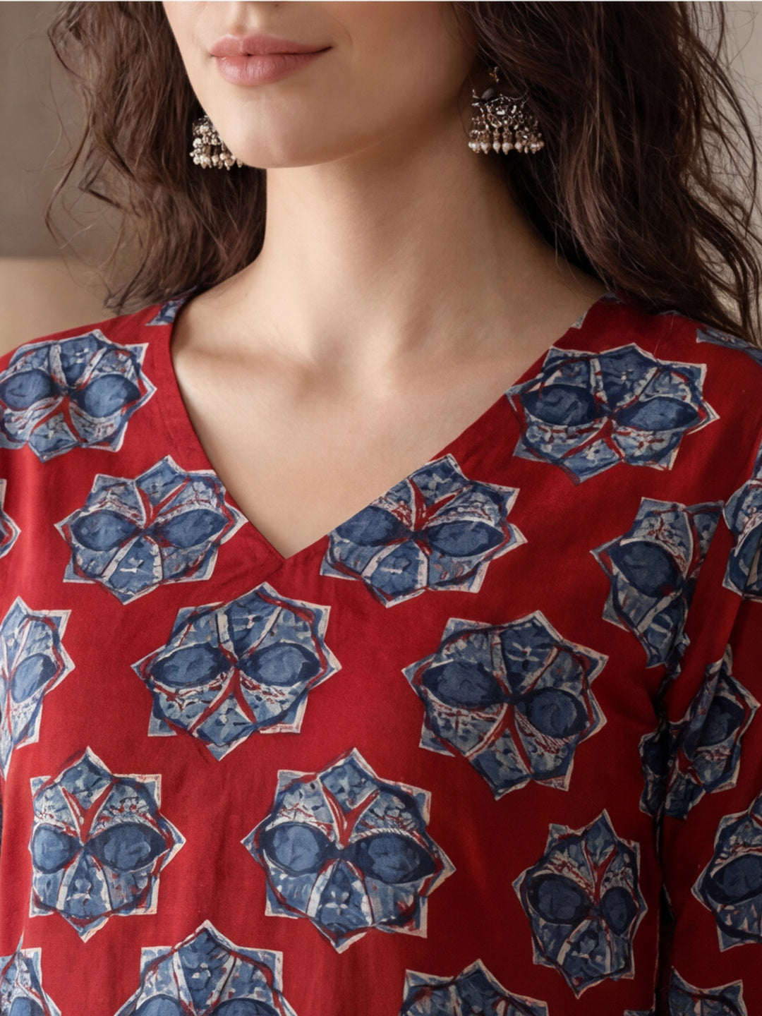 Floral Printed Straight Kurta