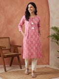 Floral Embroidered Straight Kurta