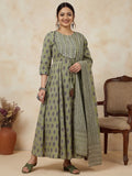 Ethnic Motifs Printed Straight Kurta & Trousers Sets