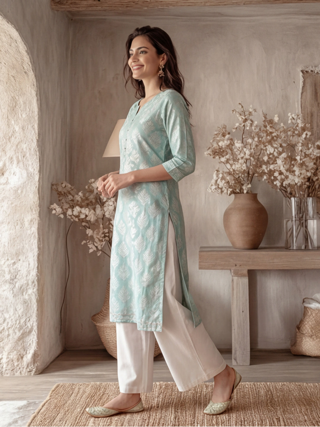 Bandhej Printed Modal Muslin Kurta