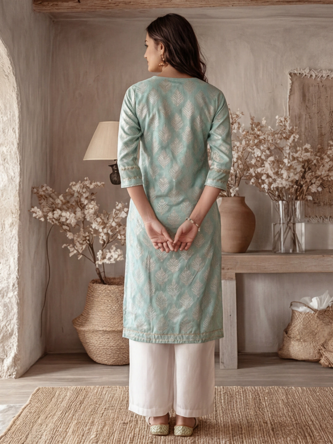 Bandhej Printed Modal Muslin Kurta