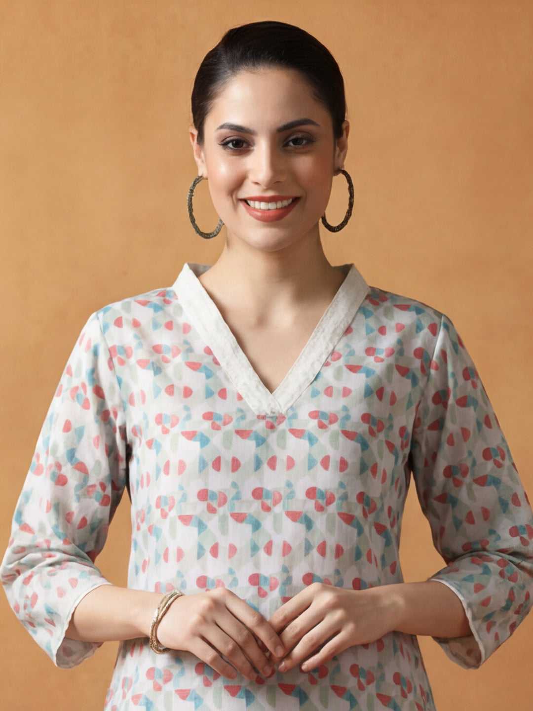 Floral Printed Straight Kurta