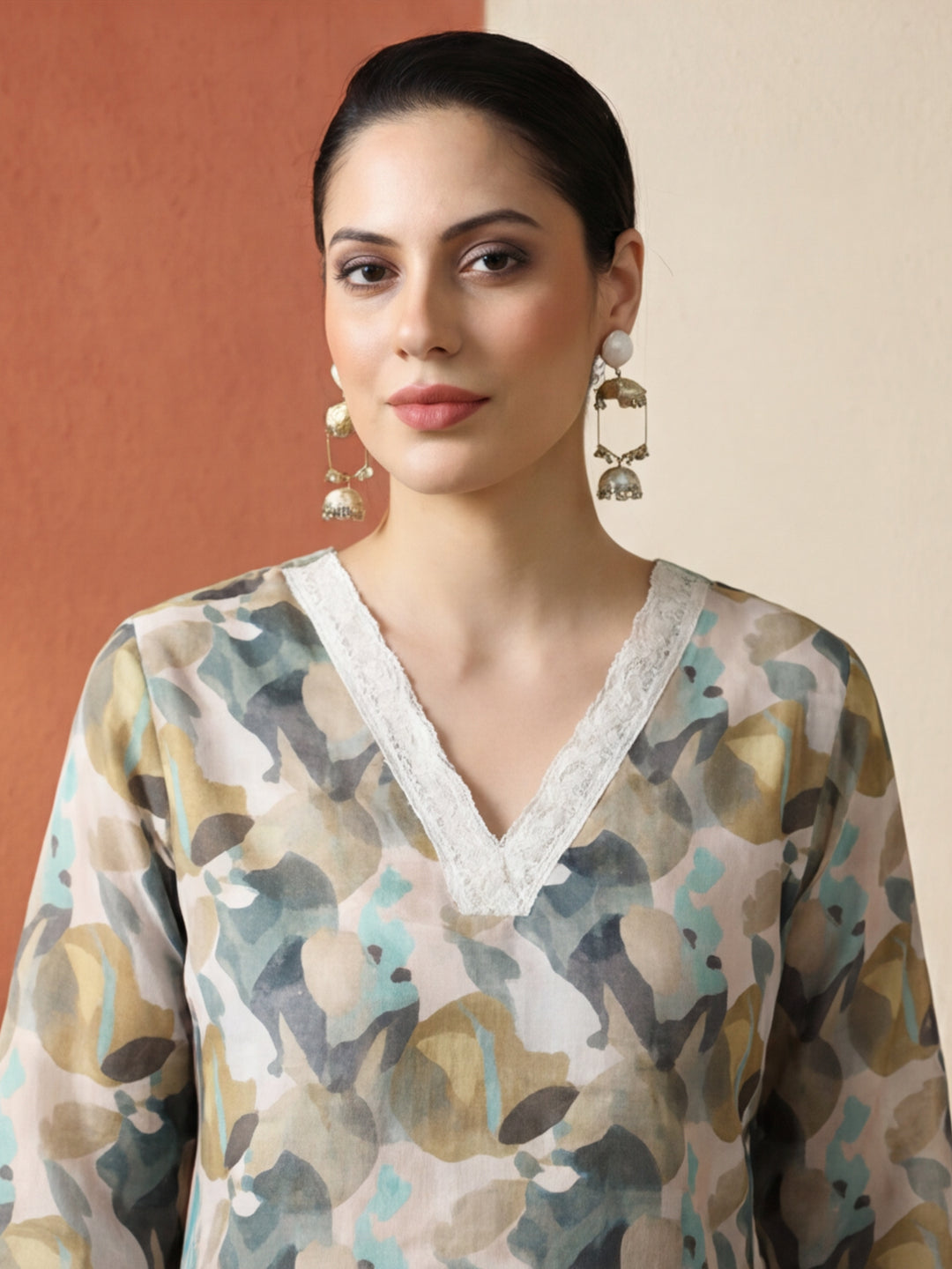 Floral Printed Straight Kurta