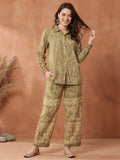Hand Tie -Dye Bagru Printed Office Co-ord Set