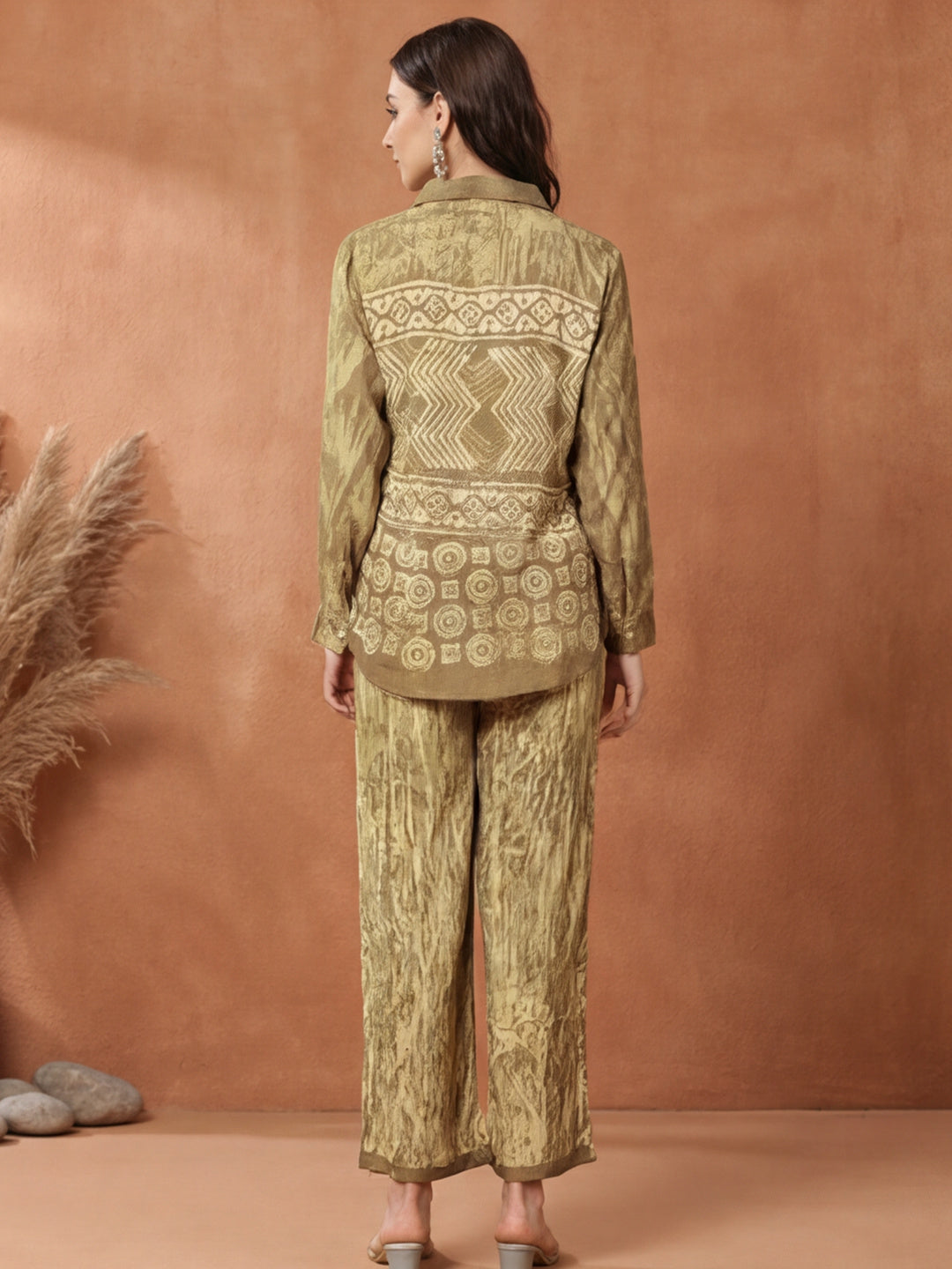 Hand Tie -Dye Bagru Printed Office Co-ord Set