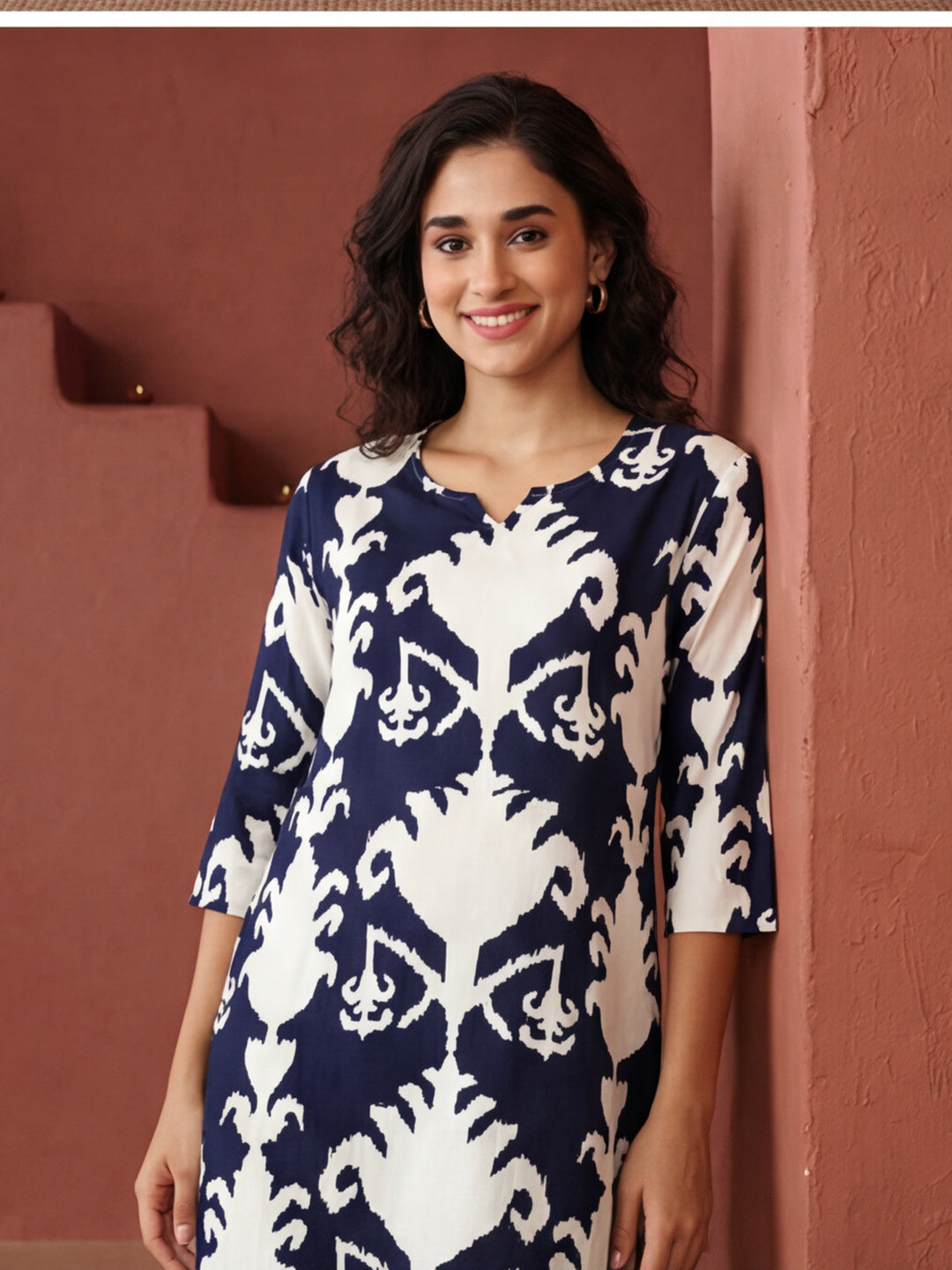Floral Printed Straight Kurta & Trousers Sets