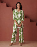 Floral Printed Straight Kurta & Trousers Sets
