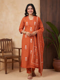 Floral Embroidered Straight Kurta & Trousers Sets