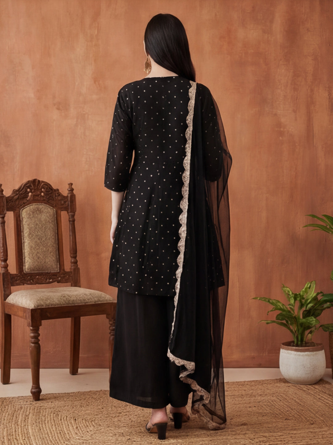 Floral Printed Flared Kurta & Sharara Sets