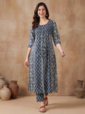 Ethnic Motifs Printed Flared Kurta & Trousers Sets