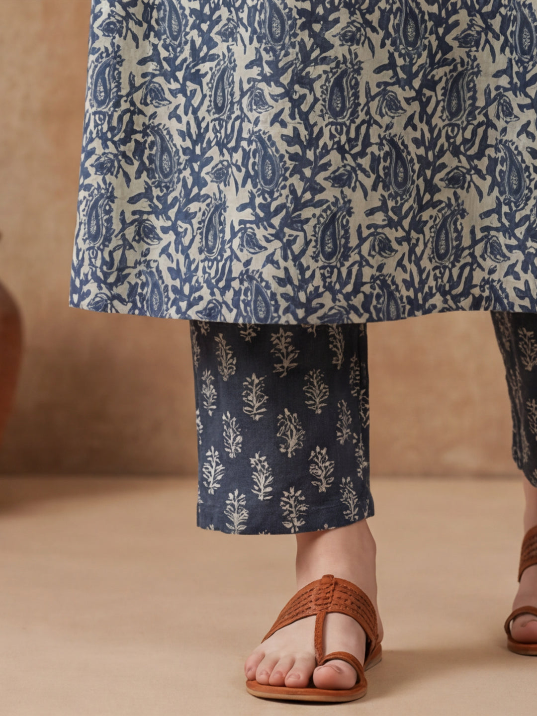 Ethnic Motifs Printed Flared Kurta & Trousers Sets