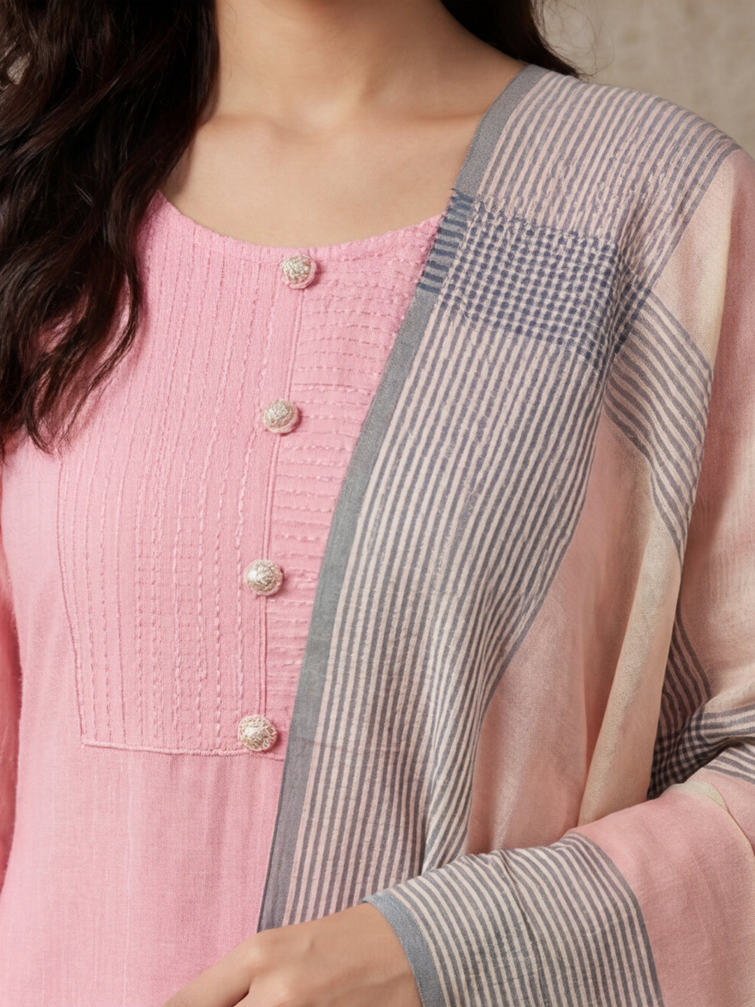 Printed Straight Kurta With Printed Palazzo And Dupatta