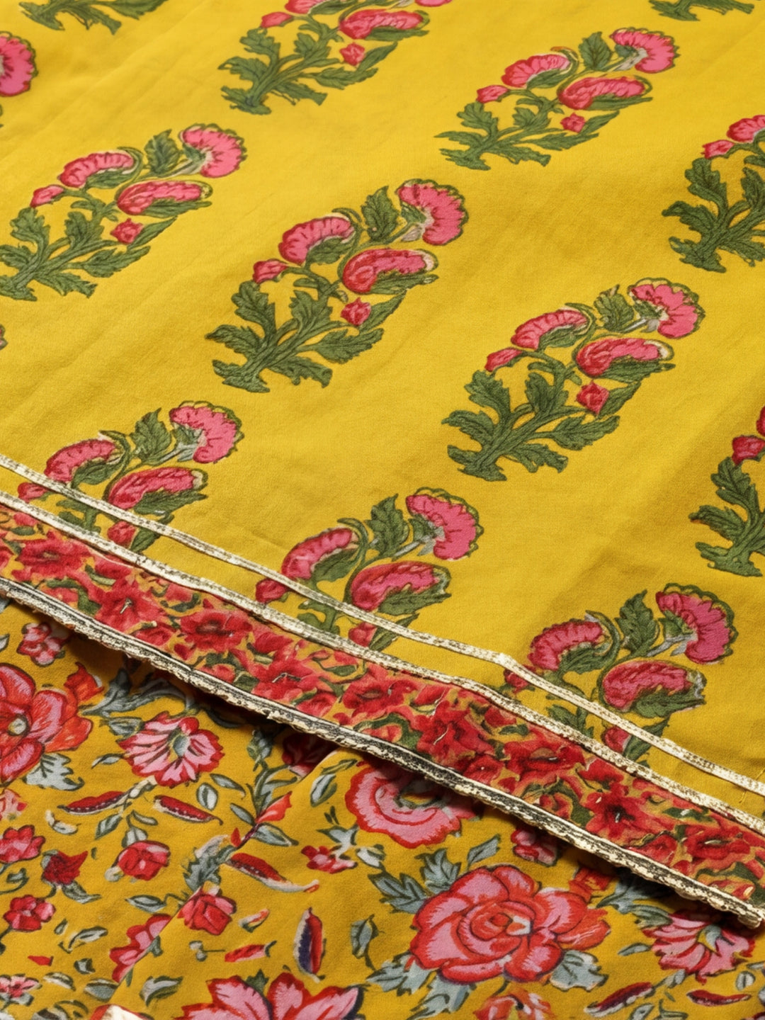 Ethnic Motifs Printed Straight Kurta & Skirt Sets