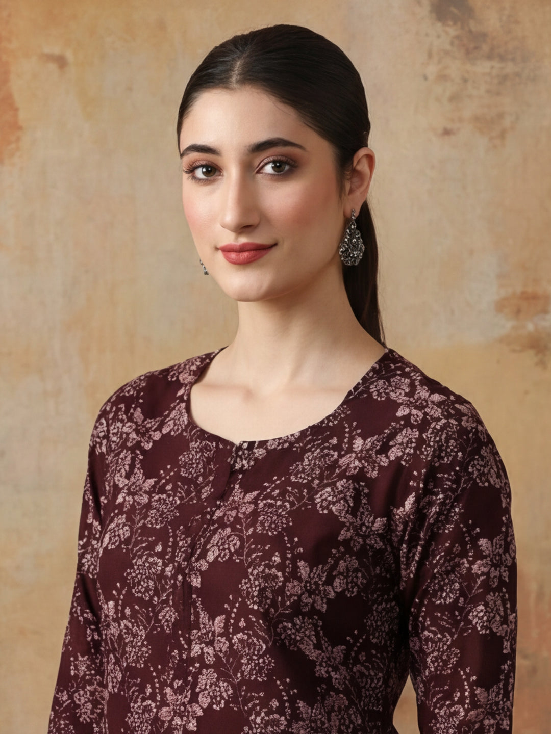 Floral Printed Straight Pure Cotton Kurta