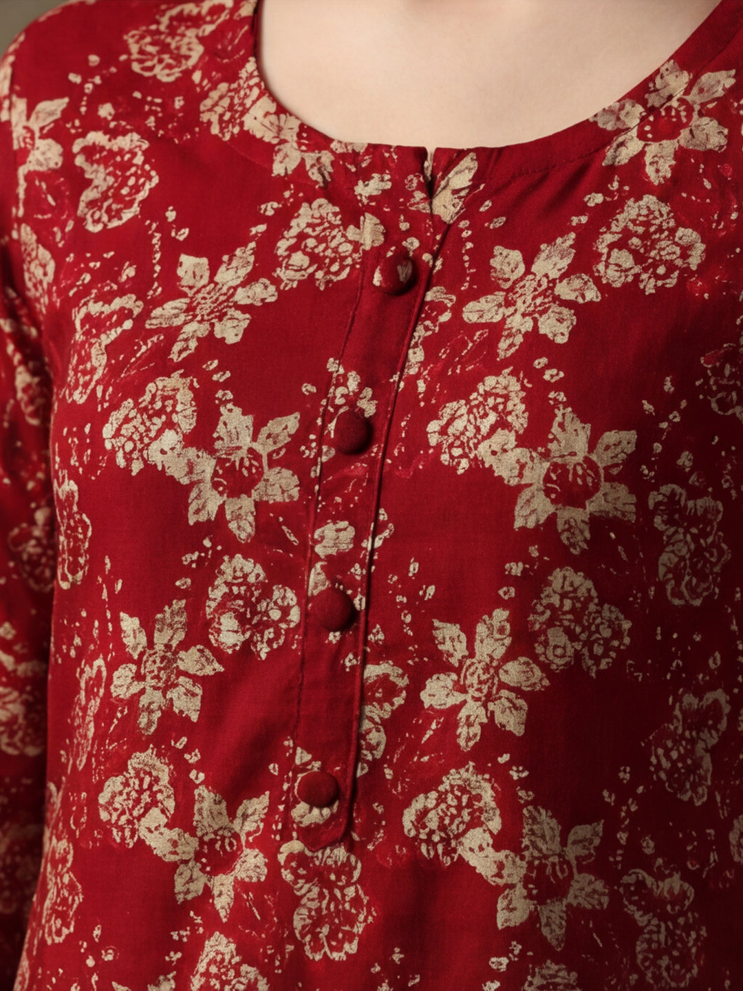 Floral Printed Straight Pure Cotton Kurta
