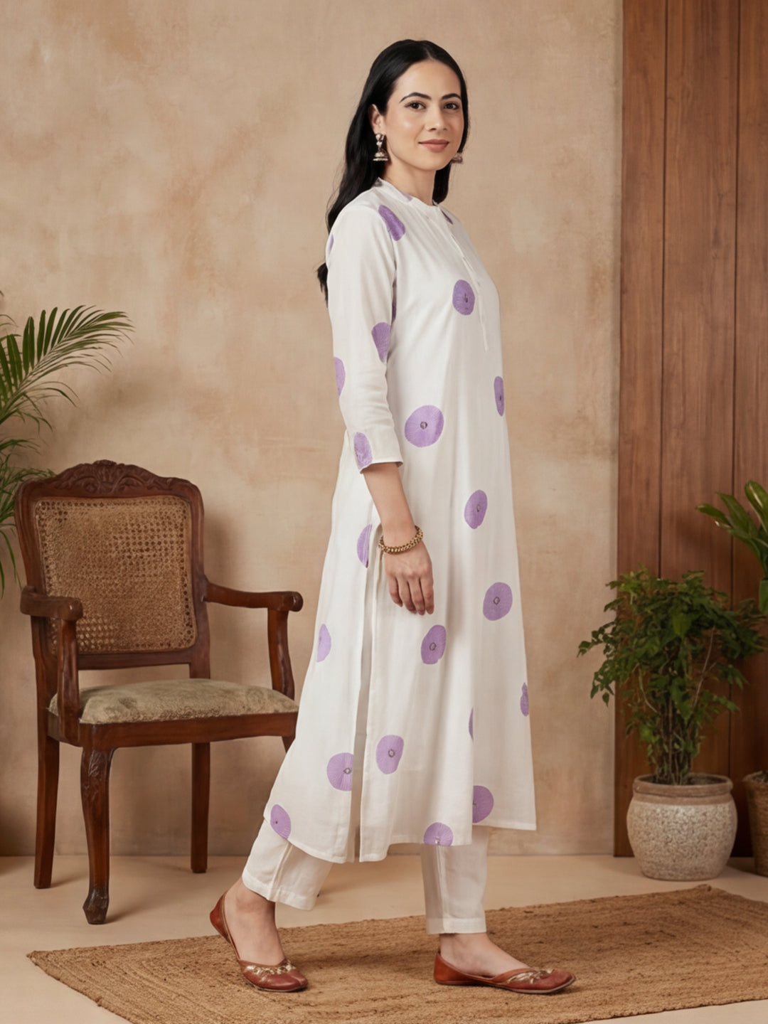 Floral Printed Flared Kurta & Palazzos Sets