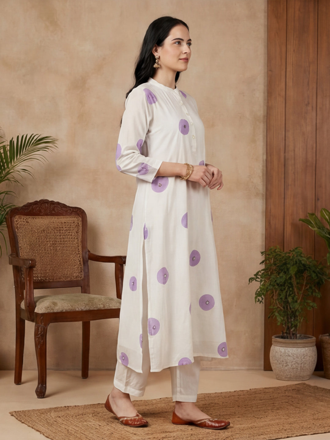 Floral Printed Flared Kurta & Palazzos Sets