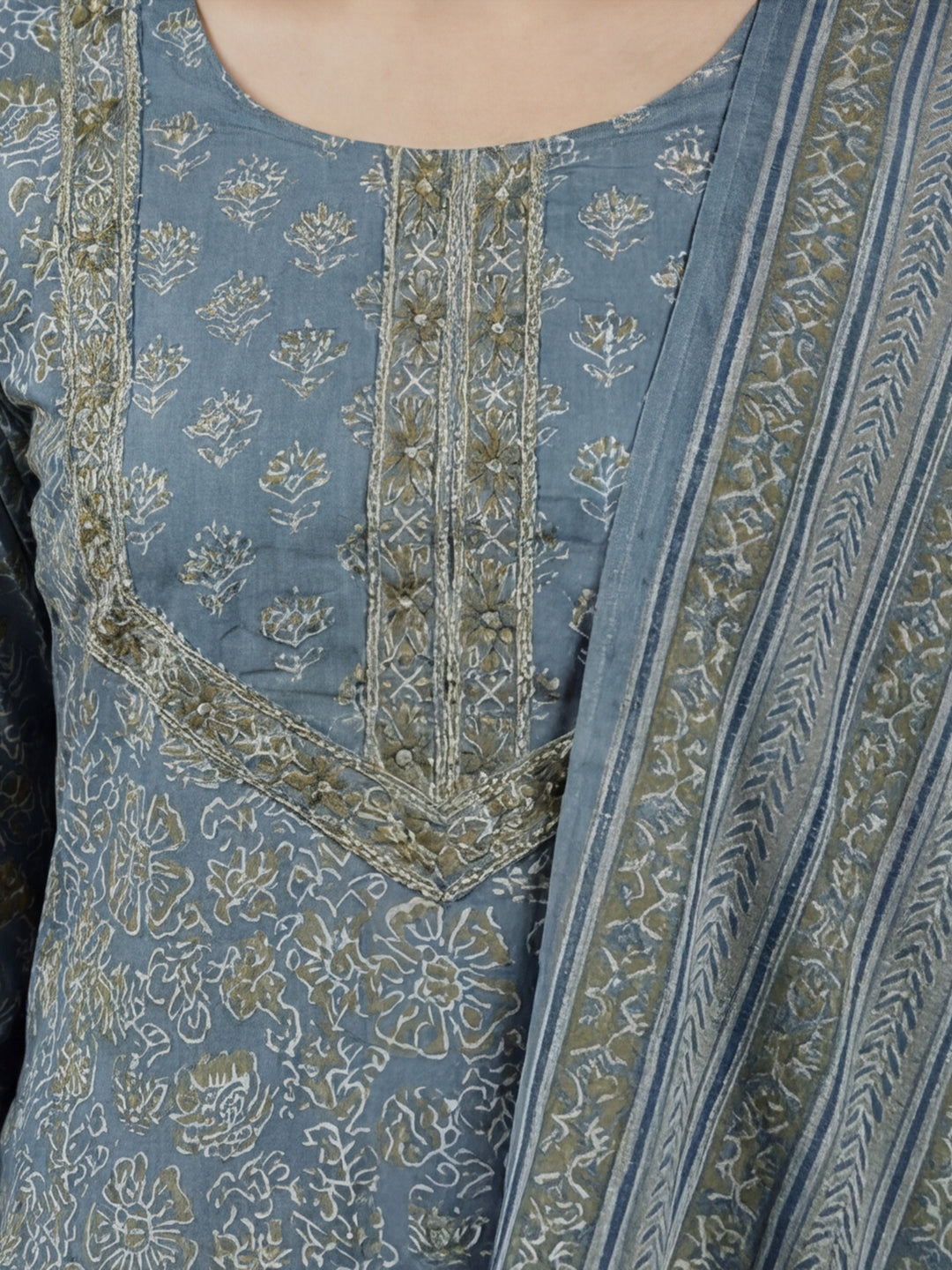 Floral Printed Straight Kurta & Palazzos Sets