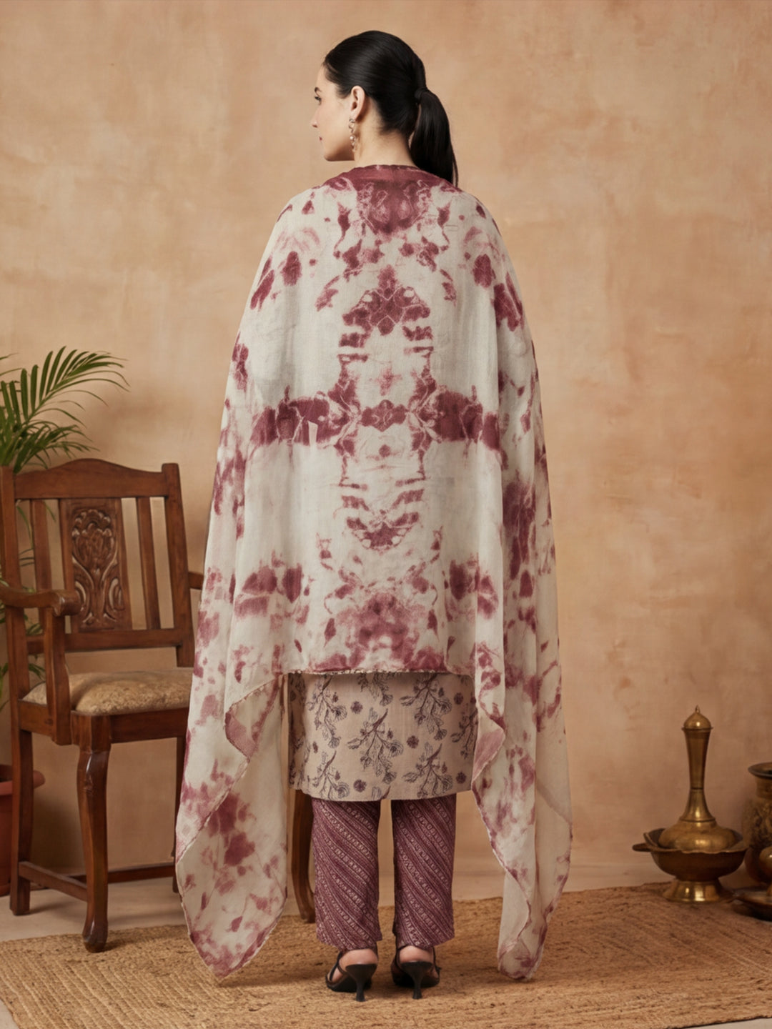 Floral Printed Straight Kurta & Palazzos Sets
