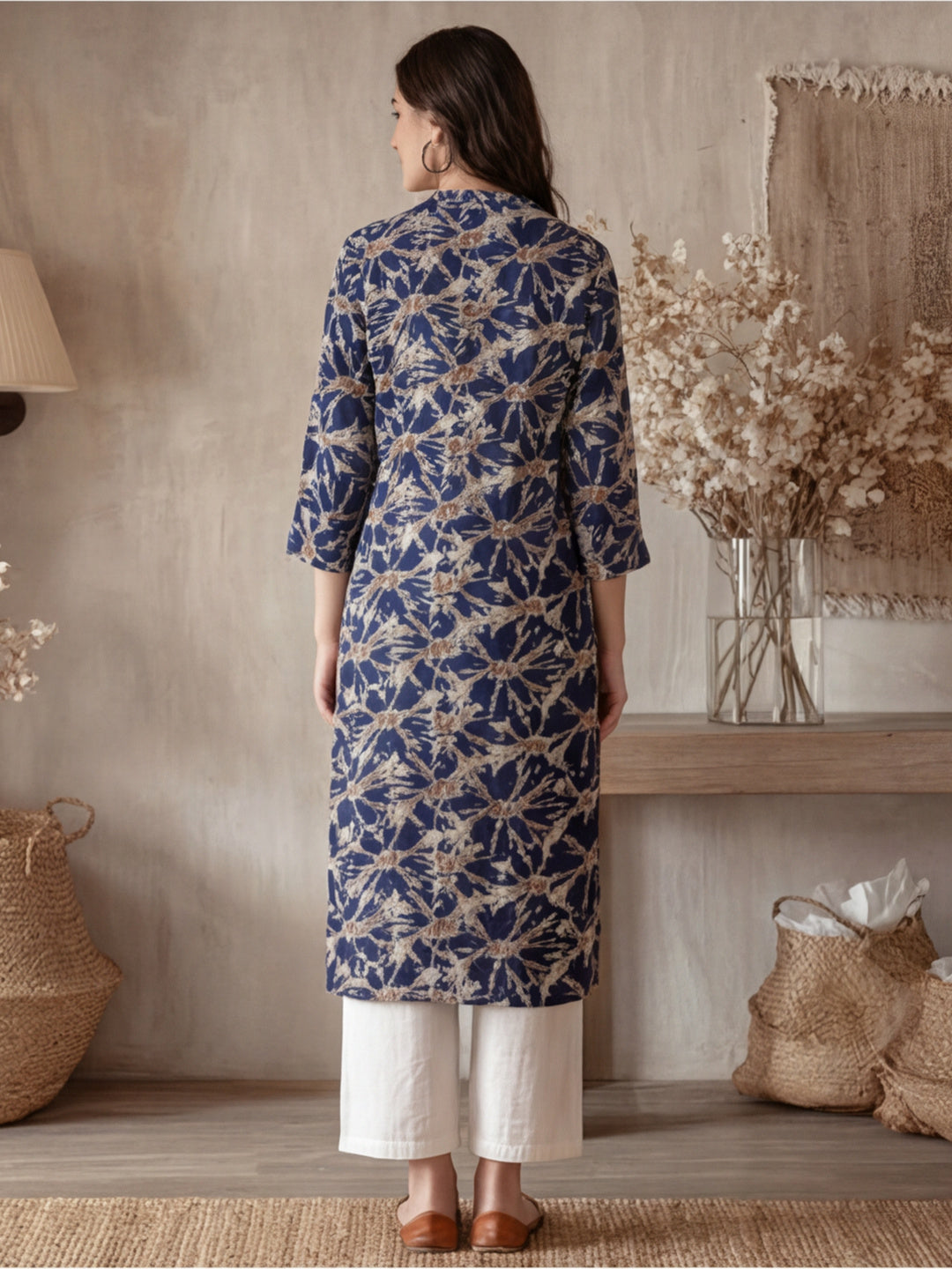 Floral Printed Straight Kurta