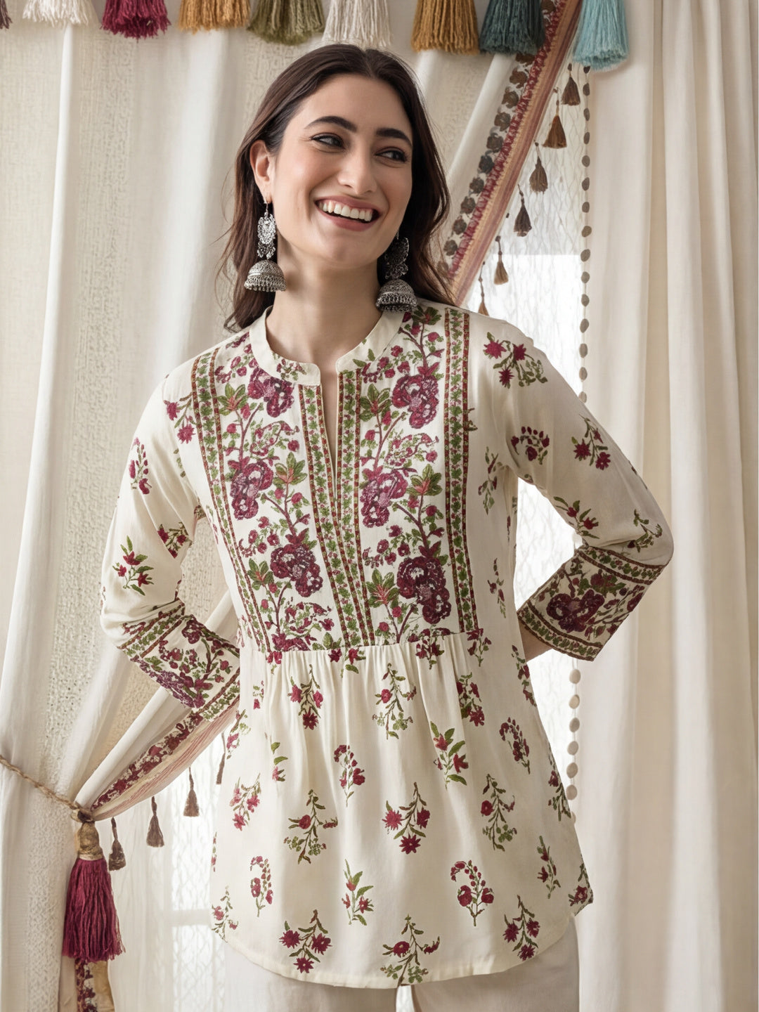 Floral Printed A-Line Top