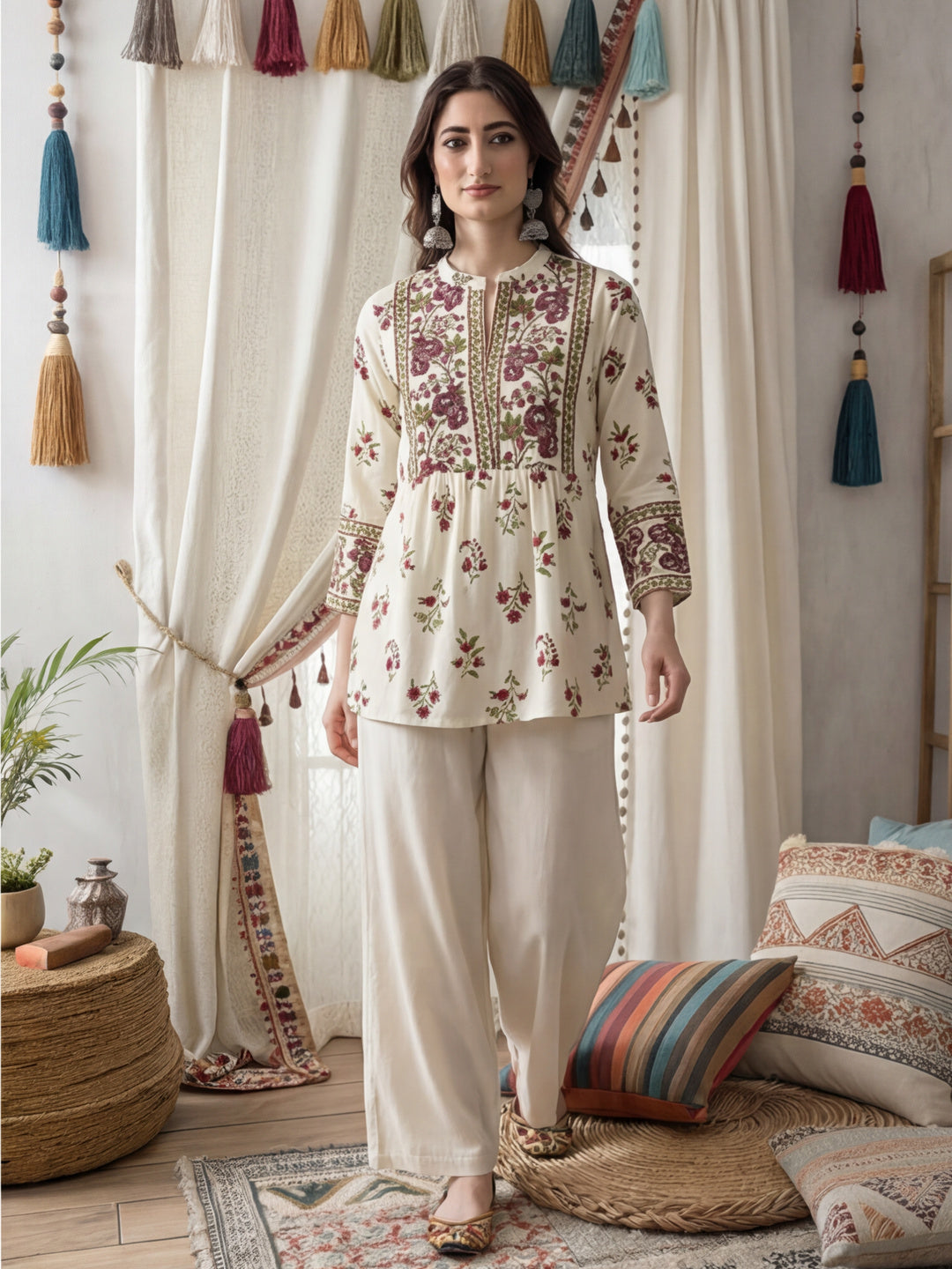 Floral Printed A-Line Top