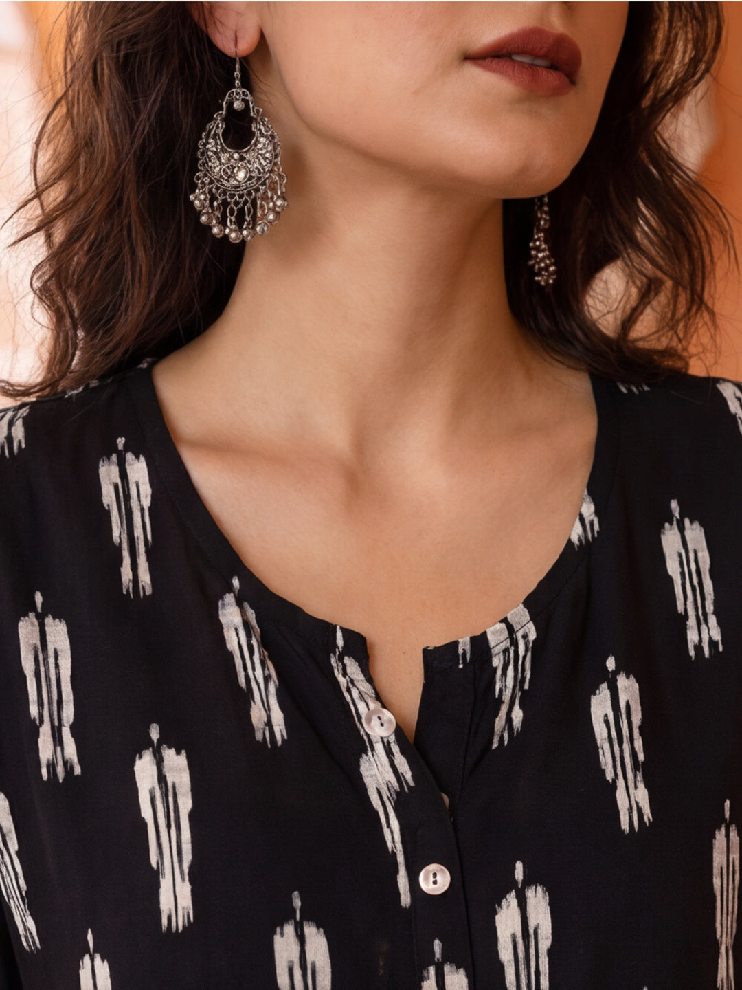 Floral Printed A-Line Tiered Ethnic Dress