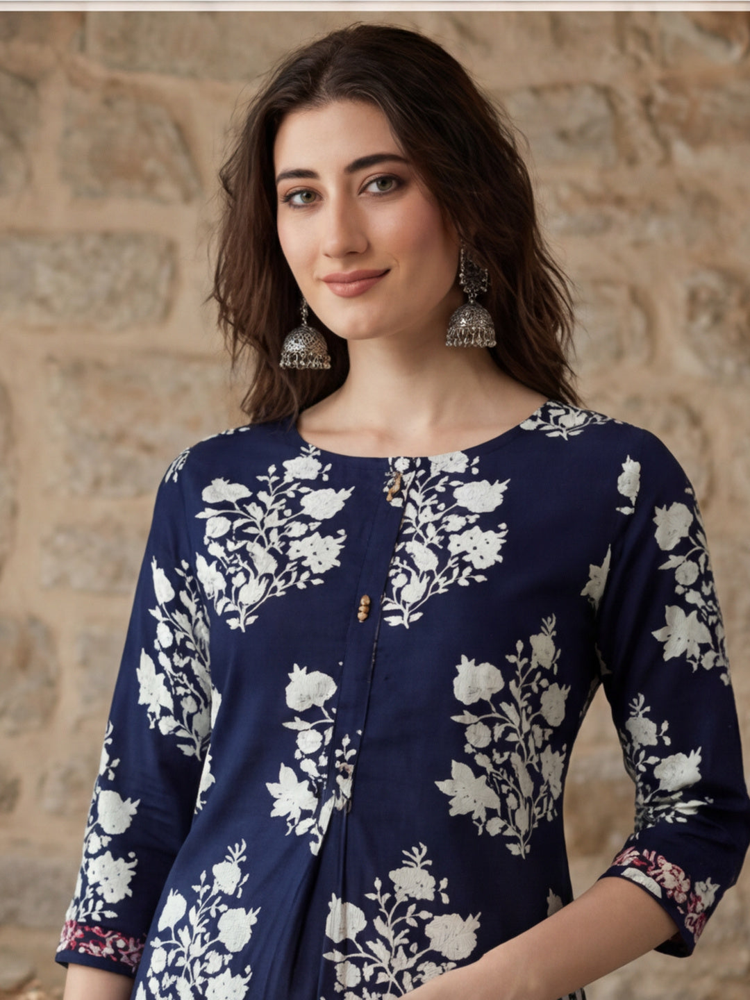 Floral Printed Straight Kurta