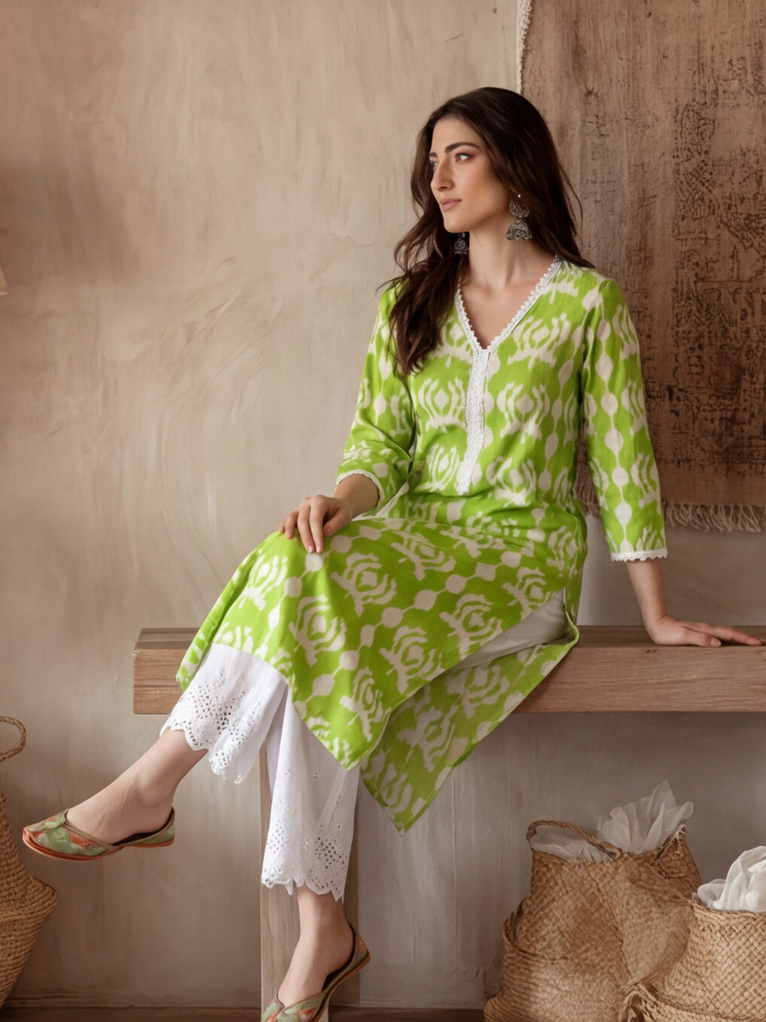 Floral Printed Straight Kurta