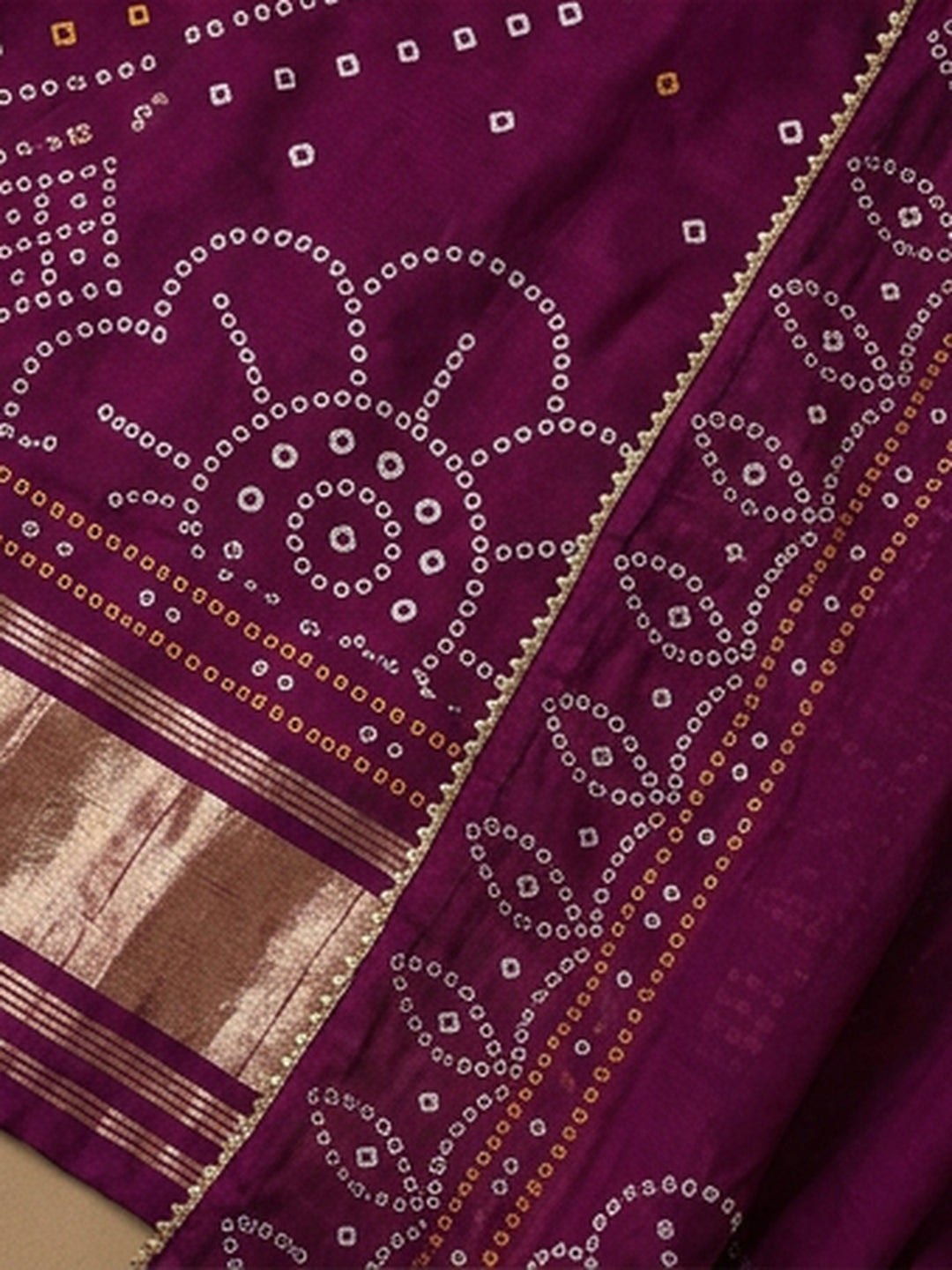 Bandhani Embroidered Straight Kurta & Trousers Sets