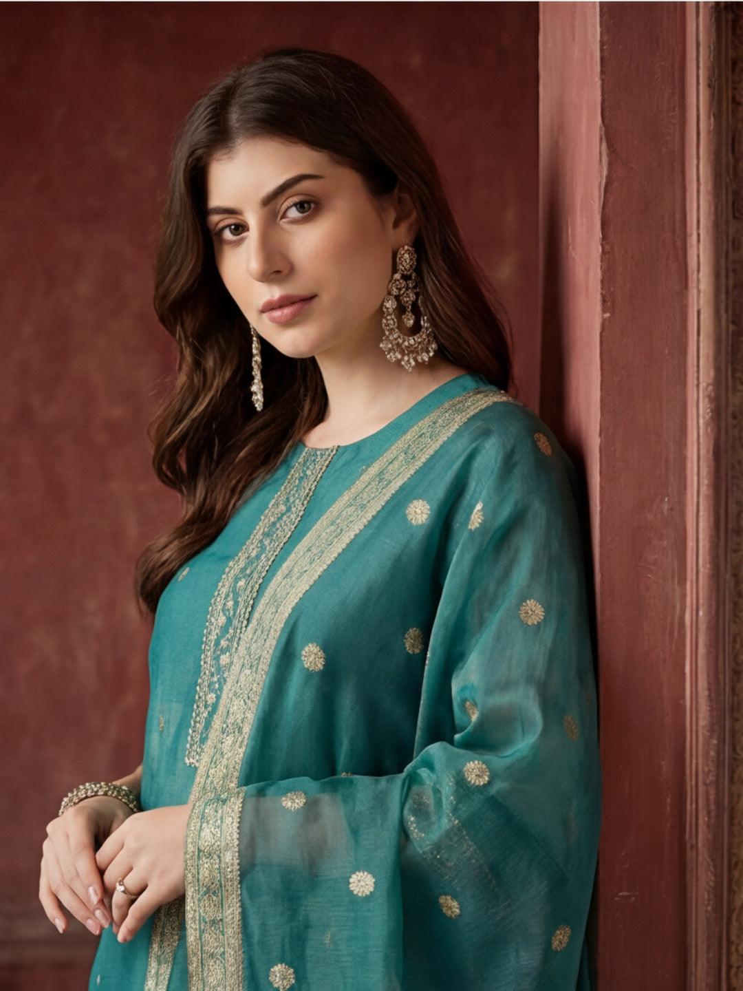 Kurta With Pant & Dupatta Ethnic Kurta Set For Women