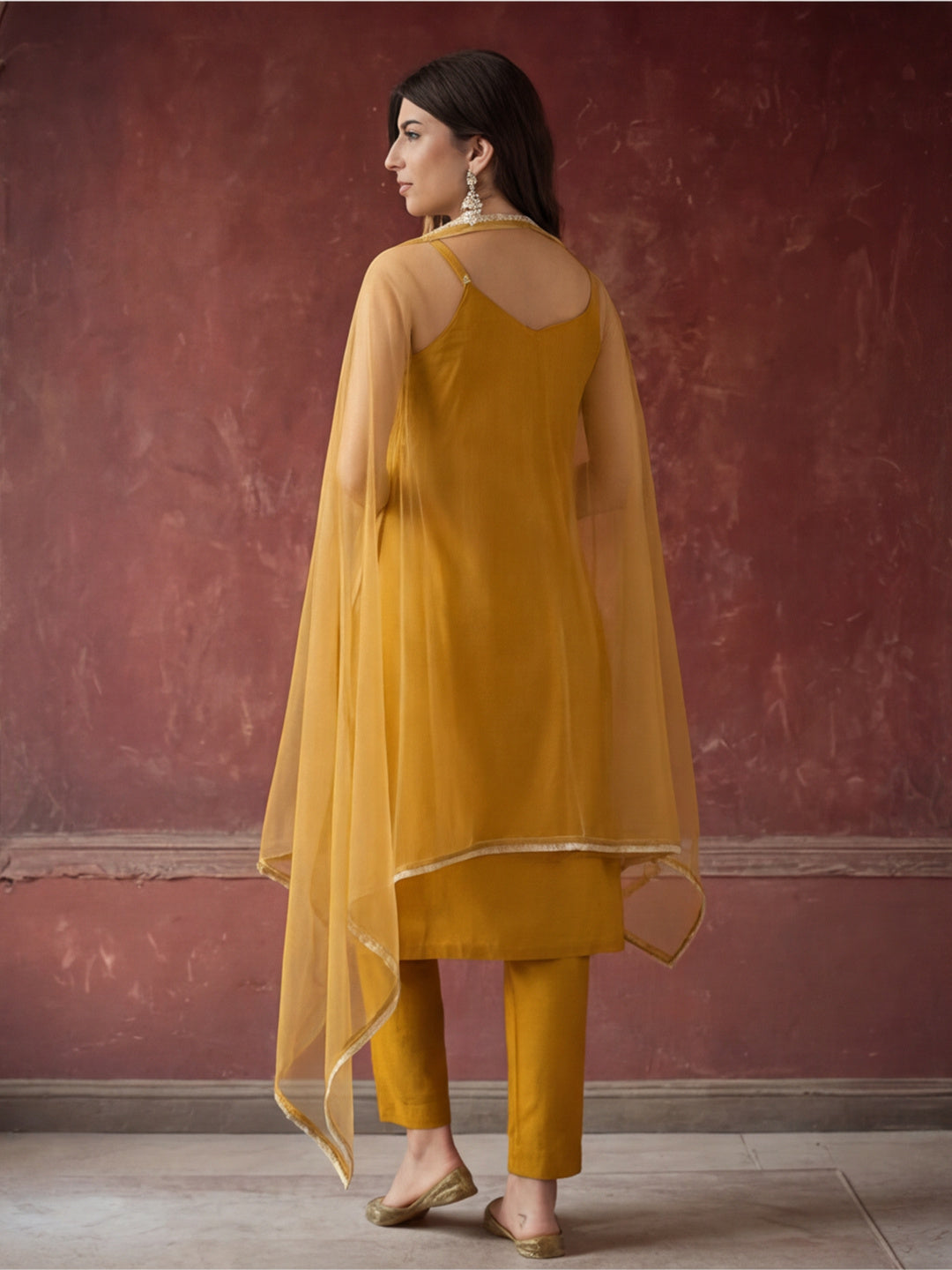 Kurta With Pant & Dupatta Ethnic Kurta Set For Women