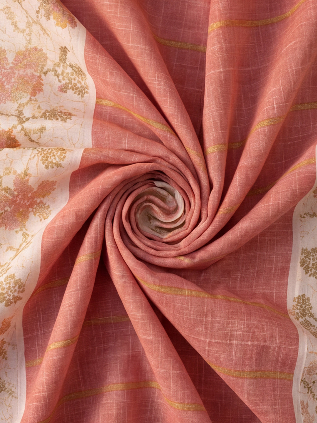 Jaipur Kurti Women Pink Digital Printed Saree With Tasselled Border